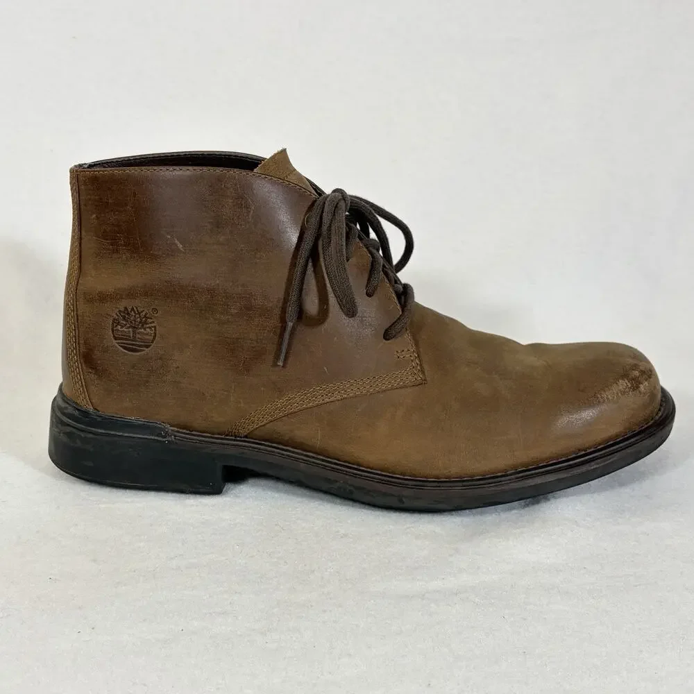 Timberland Chukka Boots Mens Size 10.5 Leather Waterproof Lace Up